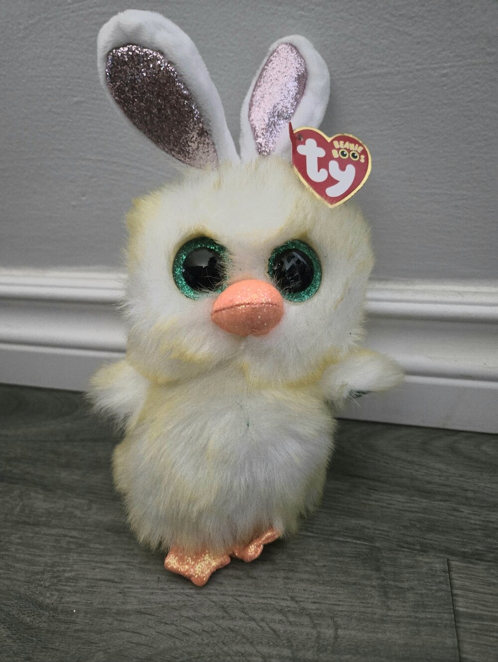 Ty Beanie Baby Easter Chicken "Coop"